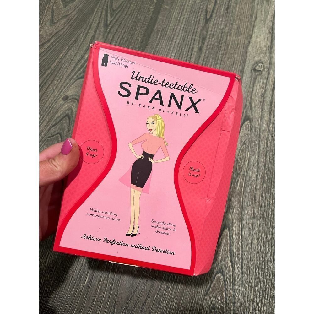 NWT SPANX Undie-tectable High-Waisted Mid-Tight Shapewear Stretch Black Size S